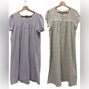 Fundamentals Pastel Cottage Grandmacore Midi Nightgowns (2) Size Medium FLAW